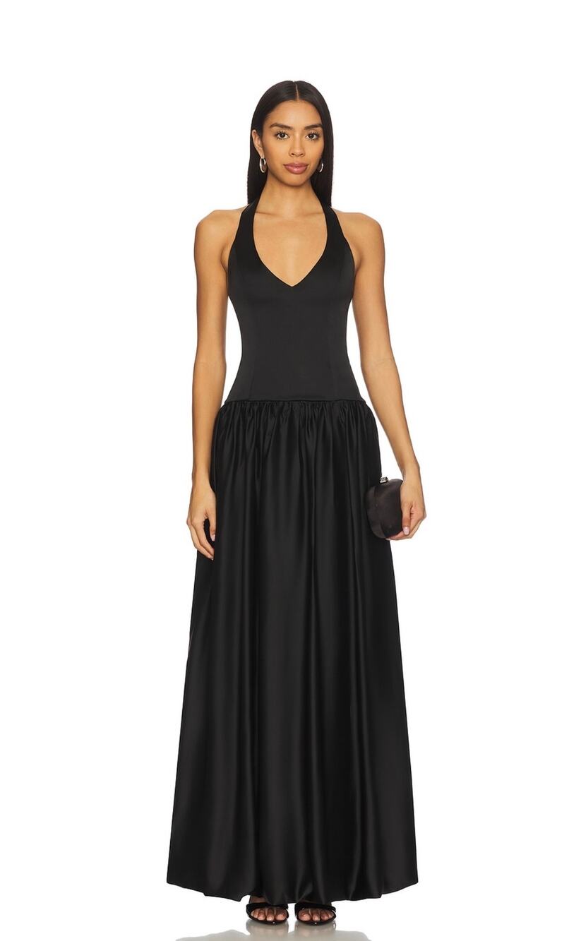 Show Me Your MuMu Eliza Maxi Dress in Black Size Medium